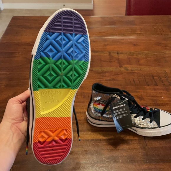 Limited Edition Rainbow Chucks (new) - Picture 2 of 3